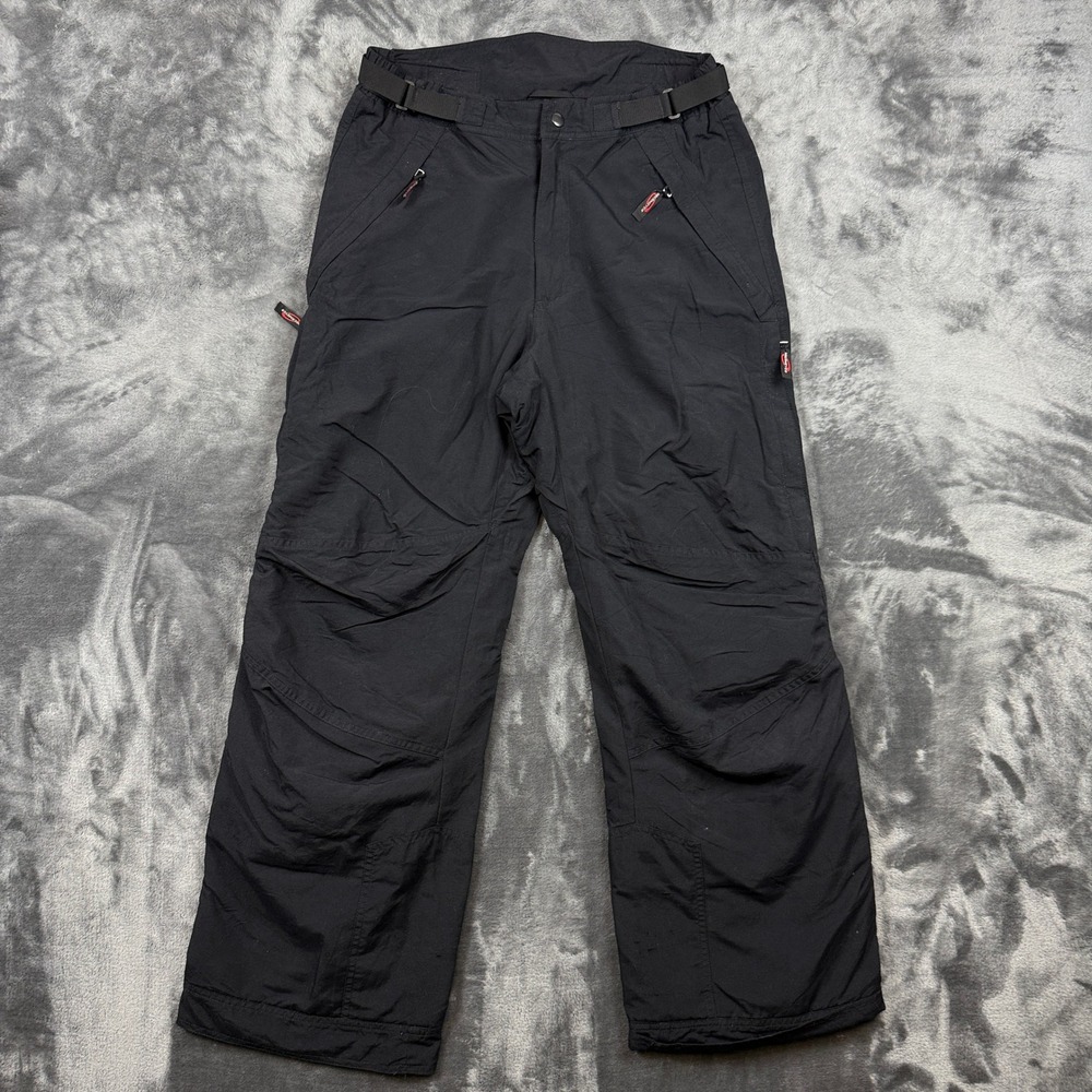 Obermeyer Ski Pants Mens Medium Black Adjustable Belt Winter Snow Trousers
